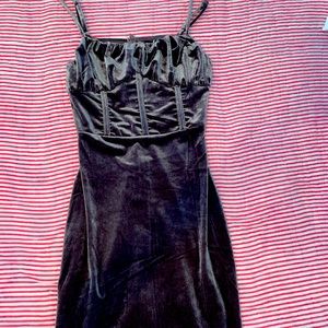 Corset mini velvet dress